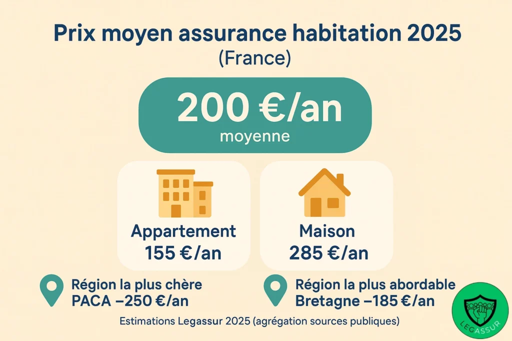 Tarif moyen assurance habitation 2025